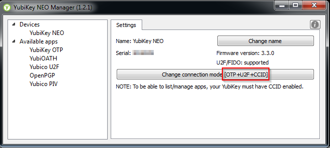 Yubikey Neo Manager